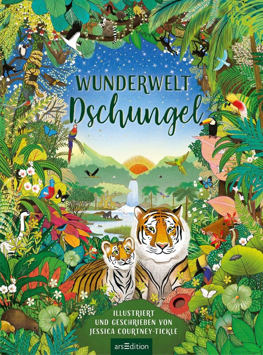 Wunderwelt Dschungel Autorin: Jessica Courtney-Tickle Übersetzerin: Henriette Zeltner-Shane Verlag: arsEdition Erscheinungsdatum: 30.01.2023 ISBN: 978-3-845-85228-7